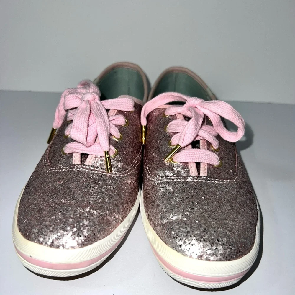 Keds Kate Spade New York Champion Pink lavender Glitter Sneakers Keds sz‎ 7